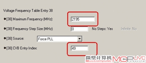 图11：第38档的频率与电压序列号