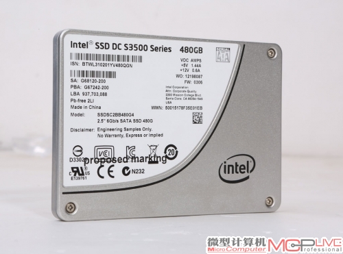 英特尔DC S3500 480GB企业级固态硬盘